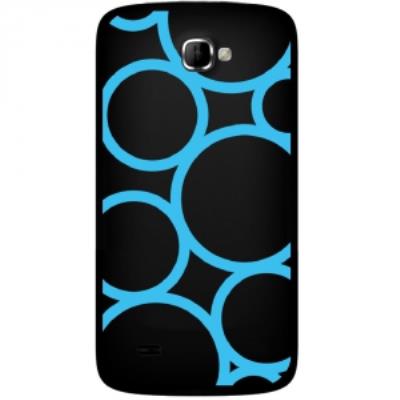Coque rigide pour Logicom E350 avec impression Motifs ronds bleus