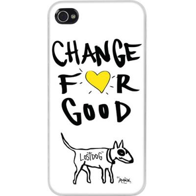 Coque LostDog pour iPhone 4 Motif Change for Good + protection écran