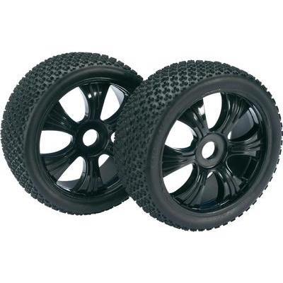 Roues pour buggy 1 8 avec 6 rayons absima 2520011 noir
