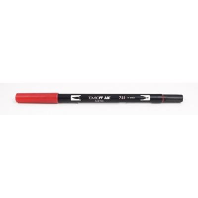 Tombow abt dual brush pen 755 rubine red abt-755