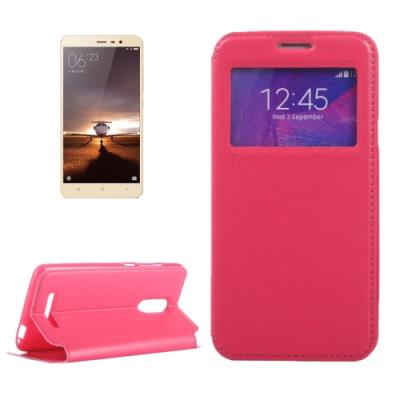 Xiaomi Redmi Note 3 Housse Etui Cuir PU Magenta Texture Peau