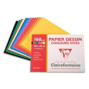 Papier fantaisie Canson Papier à dessin couleur Mi-Teintes, A3 couleurs  vives