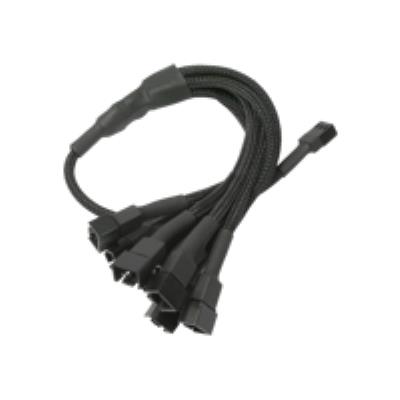 Nanoxia - Répartiteur D'Alimentation De Ventilateur - Molex 3 Broches (M) - Molex 3 Broches (F) - 60 Cm - Noir