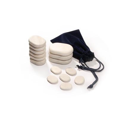 Pochette de 15 pierres de massage en marbre