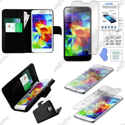 ebestStar ® Etui Portefeuille Housse Protection Folio Coque pour Samsung Galaxy S5 SM-G900F, G900, G900H, Couleur Noir
