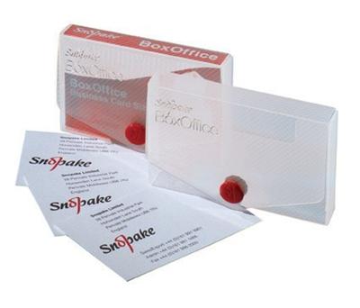Étui fermeture par bouton pression Snopake pour cartes de visite