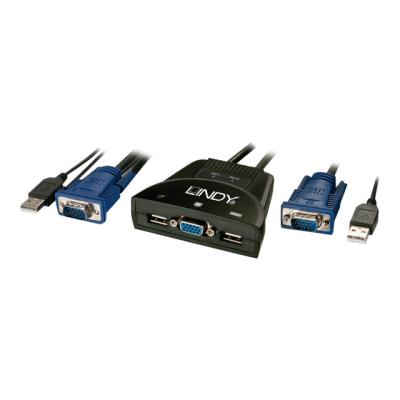 Lindy 2 Port KVM Switch - KVM / USB switch - 2 poorten - desktop