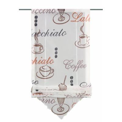 Home fashion 57132-802 store romain style voilage café crème 140 x 45 cm