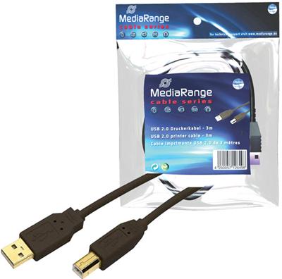 Cable USB 2.0 A/B noir, 1,8m