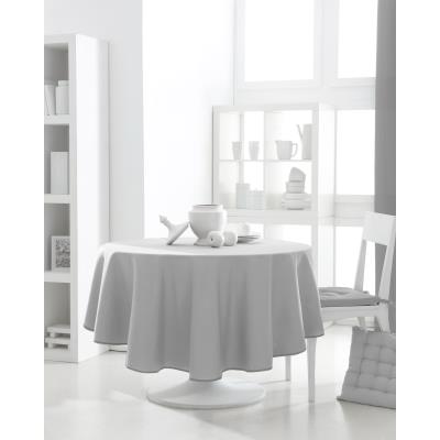 Nappe ronde polyester FAMILY 180cm Zinc