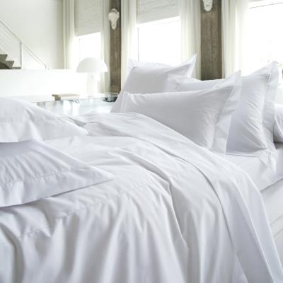 Taie d'oreiller percale Marquise BLANC DES VOSGES 65 x 65 cm Blanc