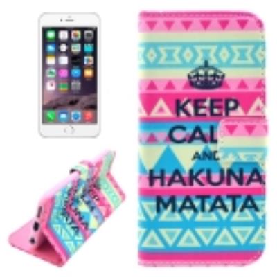Iphone 6 : Coque Housse Cuir(PU) Keep Calm and Hakuna Matata