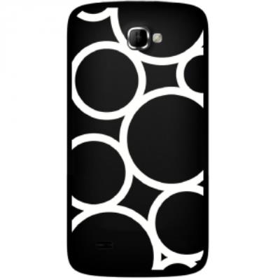 Coque rigide pour Logicom E350 avec impression Motifs ronds blancs