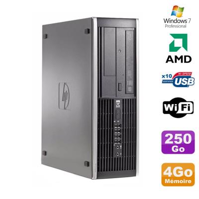 Pc hp compaq 6005 pro sff amd 3ghz 4go ddr3 250go sata graveur wifi win 7 pro