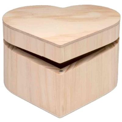 Glorex holzbox herz, dimensions: (b)125 x (t)120 x (h)75mm 61685005
