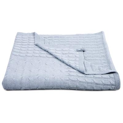 baby's only - couverture lit 1 place cable uni gris (140 x 200 cm) - gris