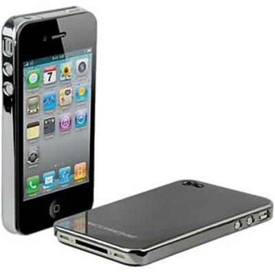 Scosche metalliKASE g4 - Beschermhoes voor mobiele telefoon - polycarbonaat - metalliek, donker chroom - voor Apple iPhone 4
