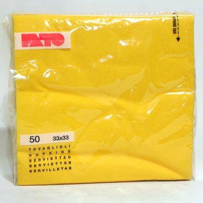 Serviettes papier x 50 de 33x33 cm Jaune *