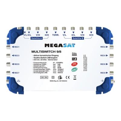 Megasat Multiswitch 9/8 - multischakelaar voor satelliet- en aardse signalen