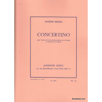 Partitions classique LEDUC BOZZA E. - CONCERTINO POUR TUBA EN UT OU SAXHORN BASSE EN SI BEMOL Tuba