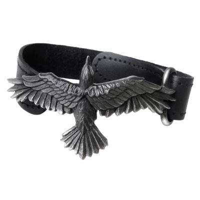 Alchemy Gothic Noir Consort Bracelet en étain dragonne