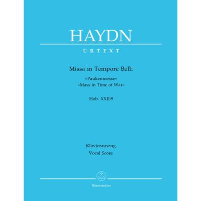 Partitions classique BARENREITER HAYDN J. - MISSA IN TEMPORE BELLI, MASS IN TIME OF WAR HOB.XXII:9 - REDUCTION CHANT, PIANO Choeur et ensemble vocal