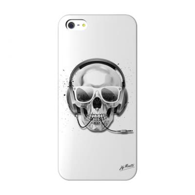 Coque motif Skull DJ iPhone 5 Collection J&j Moatti coloris blanc
