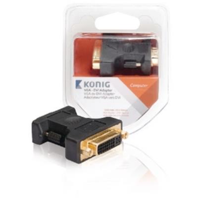 Adaptateur vga vers dvi, vga mâle vers dvi-i femelle, 1 pce, gris könig