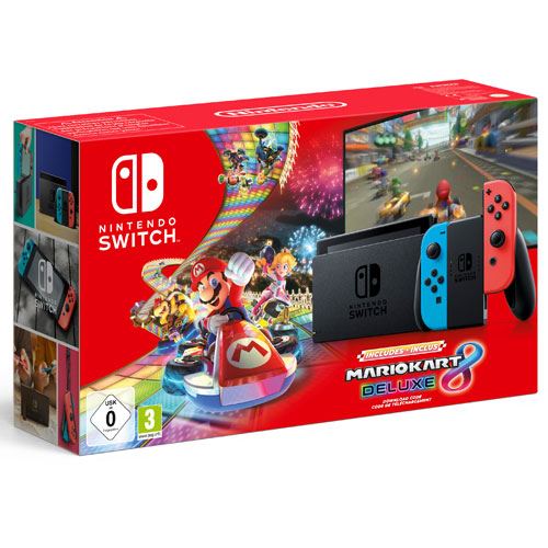 Pack Console Nintendo Switch Neon Rouge et Bleu + Code de te