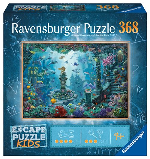 Puzzle 368 pièces Ravensburger Escape puzzle Kids Au royaume sous-marin
