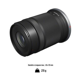Pack Fnac Appareil photo hybride Canon EOS R100 Noir + RF-S 18-45mm f/4.5-6.3 IS STM + RF-S 55-210mm f/5-7.1 IS STM + 2eme batterie + chargeur
