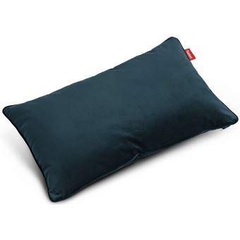 Coussin en velours Fatboy King Bleu pétrole