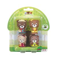 Lot de 4 figurines Klorofil Famille Browny
