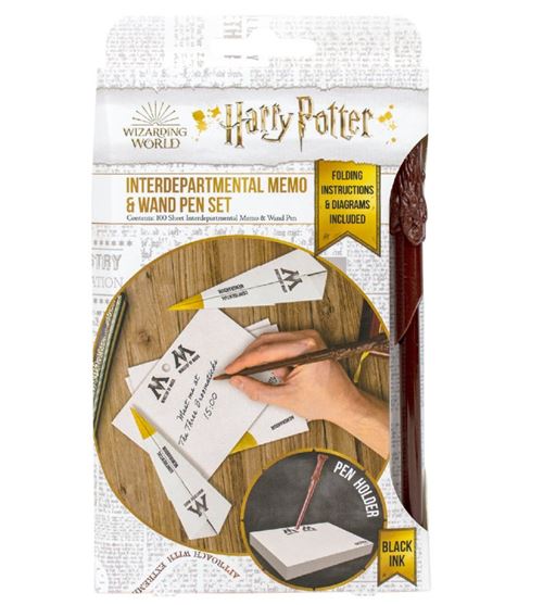 Ensemble de mémos et stylo à bille Baguette du Ministère de la Magie Wizarding World Harry Potter