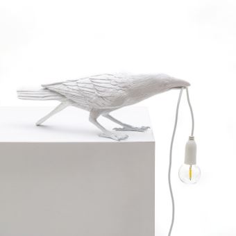 Lampe à poser Seletti Corbeau Blanc