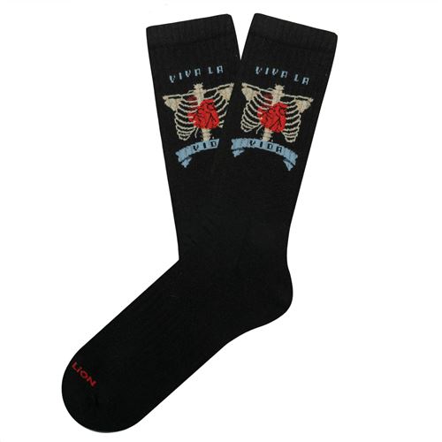 Chaussettes Jimmy Lion Athletic Frida Corazon Taille M 36-40 Noir