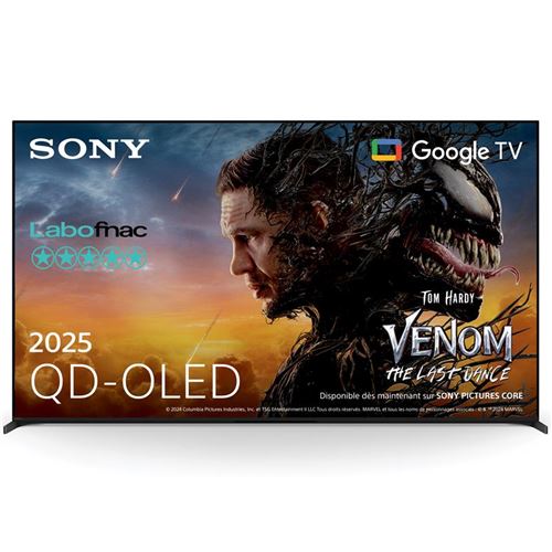 TV Qd-OLED Sony 65Xr8M2 Bravia 8 II 164 Cm 4K UHD 2025 Argent Sombre