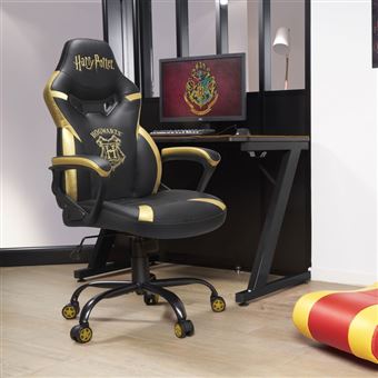 Chaise gaming Supersonic Junior Harry Potter Hogwarts Black et Or