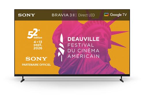 Sony BRAVIA 3II Direct-LED TV - 50", 4K QFHD, Google TV, 2026 Televisore – nero