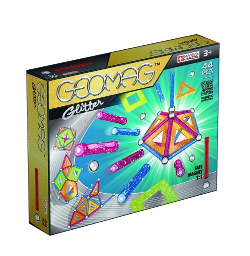 GEOMAG PANELS GLITTER 44 PIÈCES