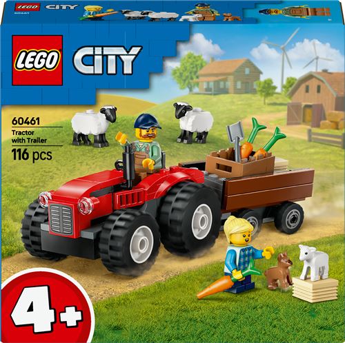 LEGO® City 60461 Tracteur agricole rouge avec remorque et moutons