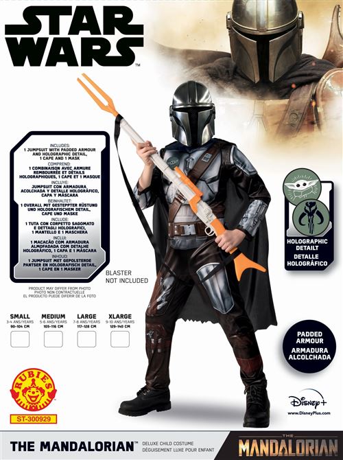 Rubies - STAR WARS officiel -D&eacute;guisement luxe The Mandalorian 4-6 ans