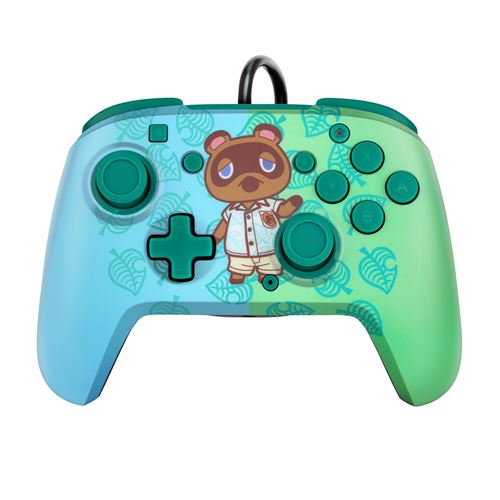 Manette Gaming filaire pour Nintendo Switch Pdp Faceoff Deluxe Animal Crossing