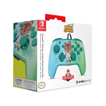 Manette Gaming filaire pour Nintendo Switch Pdp Faceoff Deluxe Animal Crossing