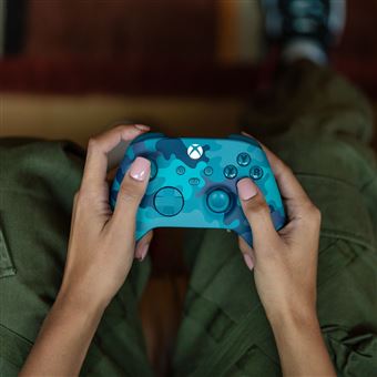 Microsoft Xbox Wireless Controller - Édition spéciale Mineral Camo - manette de jeu - sans fil - Bluetooth - turquoise, camouflage, violet foncé, violet clair, bleu minéral - pour PC, Microsoft Xbox One, Microsoft Xbox One S, Microsoft Xbox One X, And