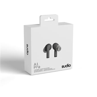 Ecouteurs intra-auriculaires sans fil Bluetooth Sudio A1 Pro avec réduction de bruit Noir