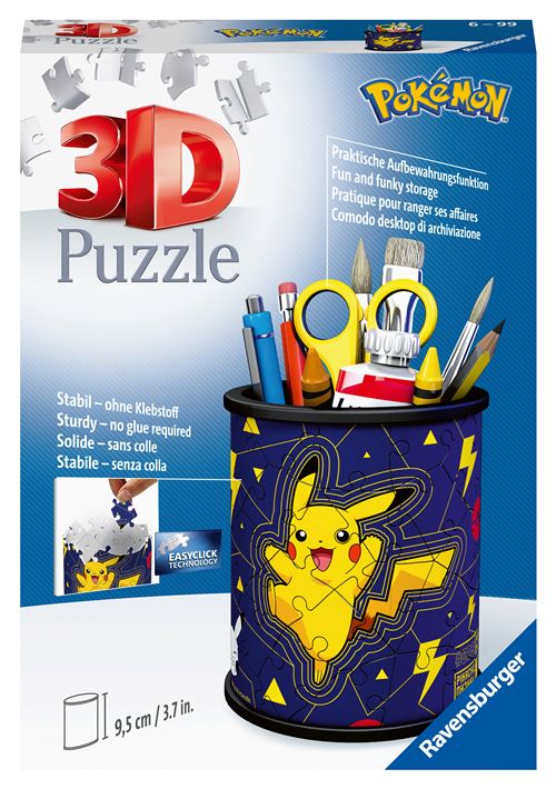 Puzzle 3D Ravensburger Pot à crayons Pokémon État correct - Ravensburger reconditionné disponible sur Fnac