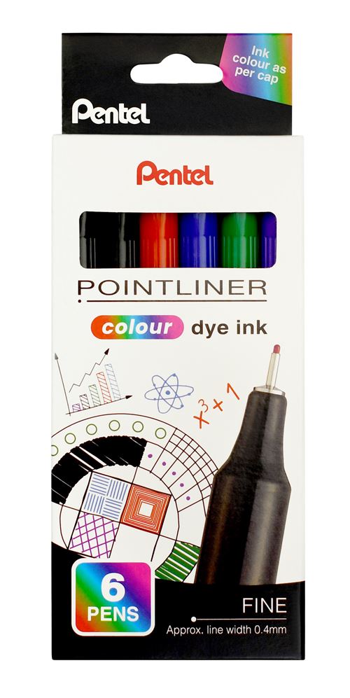 S40 6 Feutres techniques Pointliner 0 4 mm Pochette 6 - vue 1