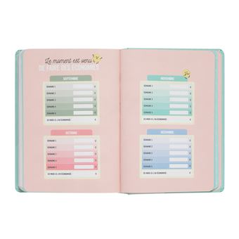 Agenda Journalier Mr. Wonderful Rose - 200 Pages Sans Dates - Papier 90 G, Certification FSC