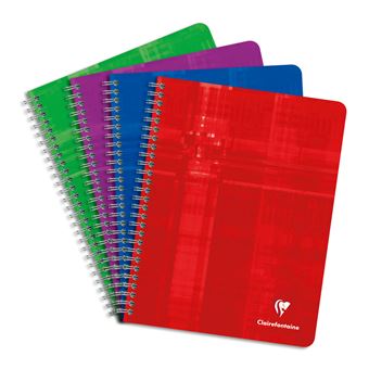 Cahier reliure intégrale de 180 pages Clairefontaine Seyès 17 x 22 cm Modèle aléatoire - 1